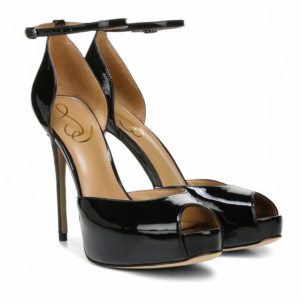 Sam Edelman Black Patent Leather Platform Heels – Preowned
